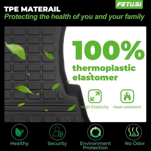 Floor Mats & Cargo Liner Set for 2016-2023 Dodge Challenger AWD(Not for RWD) All Weather Protection TPE Anti-Slip Automotive Full Set Custom Trunk Mat Dodge Challenger RWD Floor Mats Accessories