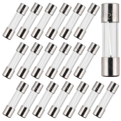 BOJACK F5AL125V 5x20 mm 5 A 125 V fuses 0.2x0.78 Inch 5 amp 125 Volt Fast-Blow Glass Fuses