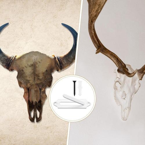 European Mount Skull Hanger Metal - Euro Wall Mount Hooker for Deer, Antelope, and Small Game Animals, Complete with Screws, Ideal for Hunting Decor