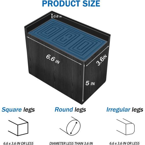 Bed Risers 5 Inch Heavy Duty,Oversized Couch Risers, Extra Wide Furniture Risers for Sofa Table Desk Headboard Chair Lifting,Rectangular Risering Blocks Support 11000 lbs(8 Pack Black)