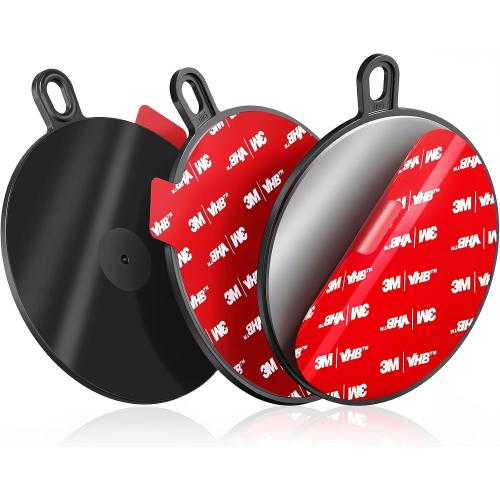 Dashboard Pad Mounting Disk for Suction Cup, 95mm (3.74) Heat Resistant Adhesive Disc for Dash Camera Windshield Holder, GPS, Tablet, Car Phone Bracket Base with Sticky Adhesion Replacement 3 Pack