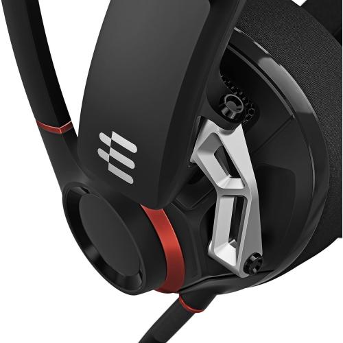 EPOS I SENNHEISER GSP 500 Wired Open Acoustic Gaming Headset, Noise-Cancelling Microphone, Adjustable Headband with Customizable Contact Pressure, Volume Control, PC   Mac   Xbox   PS4, Pro –Black/Red