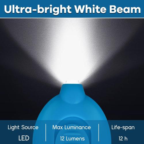 7 Pcs LED Keychain Flashlight Mini Keychain Light Ultra Bright Tiny Flashlight Small Portable Light Battery Powered with Key Ring for Outdoor Activities And Emergency Lightning, 7 Colors of Shells