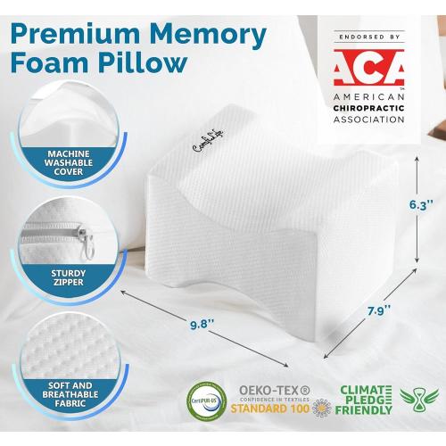 ComfiLife Orthopedic Knee and Leg Pillow for Side Sleepers Sleeping - 100% Polyurethane Foam for Back Pain, Hip Pain Relief