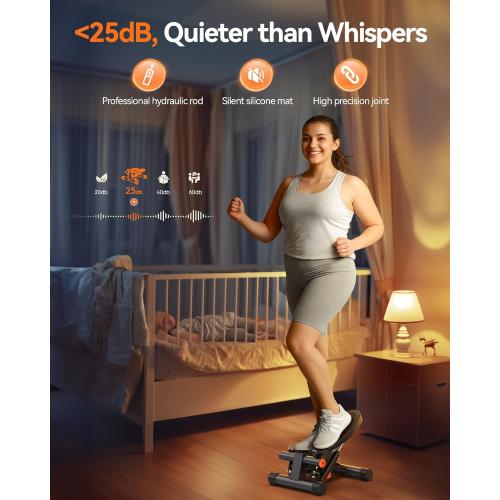 Niceday Steppers for Exercise, Stair Stepper with Resistance Bands, Mini Stepper with 300LBS Loading Capacity, Hydraulic Fitness Stepper with LCD Monitor