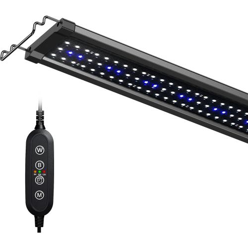 NICREW ClassicLED Gen 2 Aquarium Light, 40 Watts, Dimmable LED Fish Tank Light with 2-Channel Control, White and Blue LEDs, Size 48 to 60 Inch