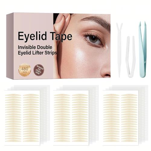 Eyelid Tape, Eyelid Lifter Strips, Eyelid Tape for Hooded Eyes Invisible, Instant Surgery-Free Eye Lift for Uneven or Single Eyelids, Say Goodbye to the Hood, Sagging Eyelids - 480Count