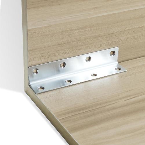 L Bracket, Heavy Duty Corner Brace, 4 Pack 5.51 Metal Shelf Bracket Angle Bracket for Shelves, Polished Silver Stainless Steel Braces for Wood Furniture,140mm Overall Length