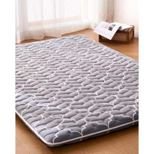 6th Generation Japanese Floor Futon Mattress - Extra-Thick 9-Layer Modern Futon with 100% High-Density Foam, Portable Floor Mattress Sleeping Pad for Adults, Guest Room, Dormitory, Full Size (54X80)