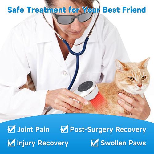 Handheld Cold Therapy Machine for Humans Wrist Shoulder Neck Knee, Infrared Light Therapy Pain Relief Device for Vets, Promote Blood Circulation with Protective Magnetic Cover