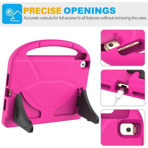 SUPLIK Kids Case for iPad 9th/8th/7th Generation - iPad 10.2 inch 2021/2020/2019 Case with Built-in Screen Protector, Durable Shockproof Handle Stand Kids Cover for Apple iPad 7/8/9 Gen, Pink