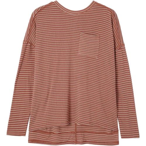 Women Small Fashion Striped Shirt Casual Fall Long Sleeve Tees Slim Fit Boat Neck Blouses Tops with Pockets