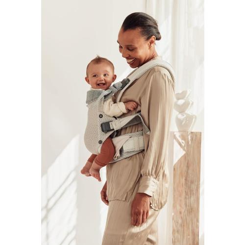 BabyBjörn Baby Carrier Harmony, Cream, 3D Mesh, 3-in-1 Ergonomic Baby Carrier; Newborn, Facing-in, Outward-Facing, and Back Carrying Positions Supported (7-40 lbs), Newborn to Toddler