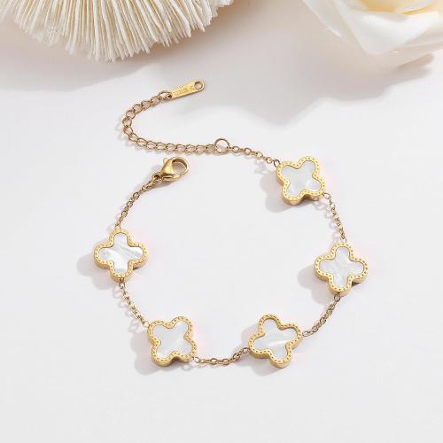 18K Gold Plated Clover Lucky Bracelet for Women Four leaf Bracelets Cute Colorful Bracelets Jewelry Gifts Trendy for Women