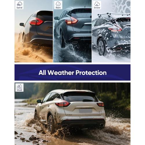 All Weather Car Floor Mats for Nissan Murano: 2025 2026 for SV SL Platinum, Custom Fit for Murano 1st & 2nd Row Floor Liners, Heavy-Duty Anti-Slip Black Rubber Accessories