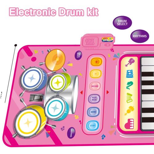 Toys for 1 Year Old Girl Gifts,2 in 1 Piano Mat Montessori Toys for 1 2 Year Old Girl,Educational Musical Toy First Birthday Gifts for 1 2 3 Year Olds Girls,Christmas Stocking Stuffers for Toddler