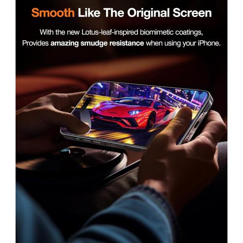 TORRAS Military-Grade Screen Protector for iPhone 15 Pro Max [9H  Aerospace Tempered Glass＆12FT Shatterproof ] One-Step Installation Full Coverage Fit Bubble Free Top-Notch Protection, 2 Pack