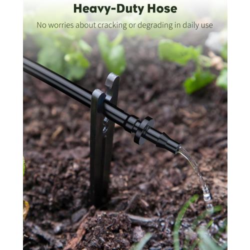 Pawfly 25 ft. Drip Irrigation Tubing, 1/4 Inch Blank Distribution Tubing for Drip Irrigation System, PVC Drip Irrigation Line Hose Roll, Drip Irrigation Part for Garden Watering, Black