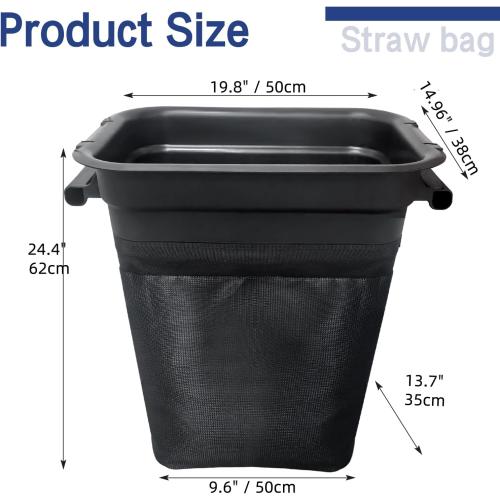 deawater 2pck 532400226 400226 Soft Grass Bag Grass Catcher Container Bag with Free 532127534 Bagger Cover Gasket for Husqvarna Craftsman Ariens Poulan AYP Lawn Mowers