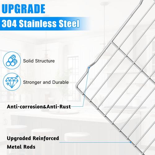 UPGRADE WB48T10063 Stove Oven Rack for GE Oven Rack Replacement 24 x 17 IN | 304 Stainless Steel Ge Oven Rack,WB48T10063 General Electric Gas/Electric Range Rack Convection Oven Baking Wire Rack Shelves