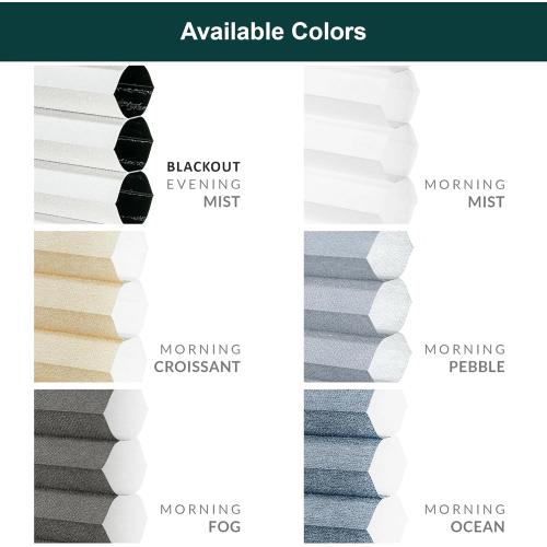 SBARTAR Cellular Shades , Window Blinds Cordless , Blinds for Windows , Window Shades for Home , Window Coverings , Cellular Blinds , Door Blinds , Morning Croissant, 46W X 48H