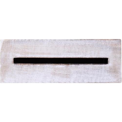 Wedding Card Box with Card Slit and Lock 12X10X4.5- Gift Wishing Well Card Box for Weddings, Receptions, Birthdays, Graduations, Baby Showers, Honeymoon Funds KHNDCNC (White)