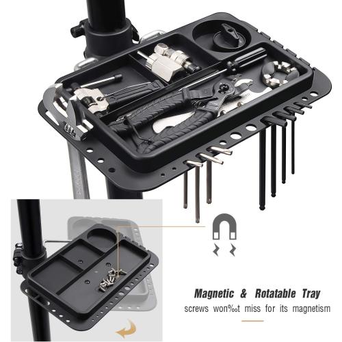 GOE#NER”s  Bike Repair Stand -Shop Home Bicycle Mechanic Maintenance Rack- Whole Aluminum Alloy- Height Adjustable ( color blue and black see the picture)