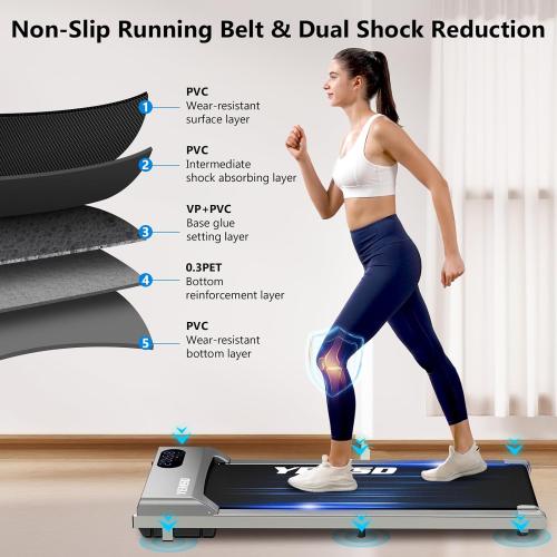 Walking Pad, Walking Pad Treadmill 330 lb Capacity, 3 in 1 Portable Under Desk Treadmill for Home and Office with Remote Control, LED Display  ( missing remote control, but is turn on / 0ff )
