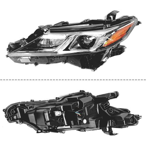 ILAMP Headlight Fit For 2018 2019 2020 Toyota Camry L/LE/SE Projector LED Headlamp (Left Driver) W/Clear Lens LH 81150-06C40 CM17A01-4L