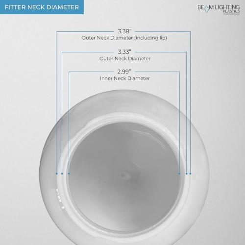 Beam Lighting 6-inch Clear Acrylic Replacement Globe - Cover for Ceiling, Wall Fixtures, Lamp Posts, or Streetlights