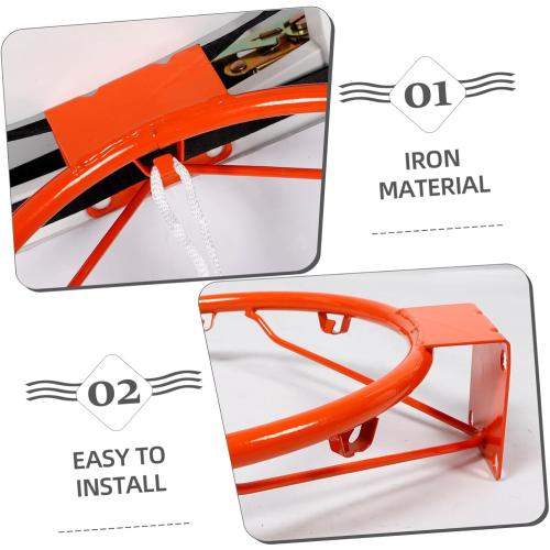 Basketball Hoop for Training Solid Rim Basketball Net for Adults Lightweight and Durable Design No Drilling Required for Family Practice