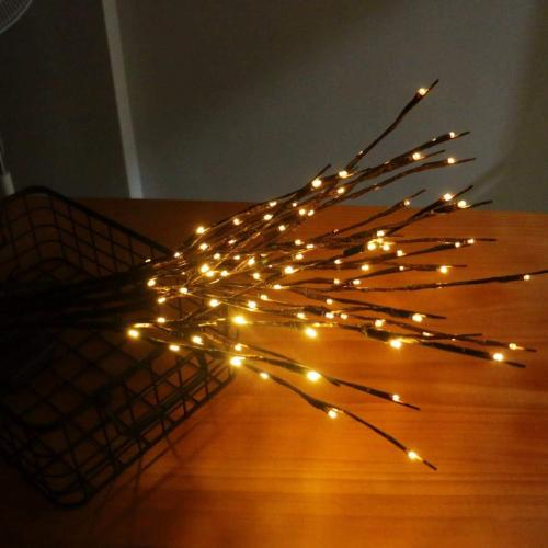 1 Pack Decorative LED Lighted Branch Lights Battery Operated Artificial LED Twig Branches Decoration for Home Room Decor Christmas Vase (Warm White, 29.5 Inches, 20leds)