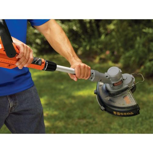 BLACK DECKER 20V MAX String Trimmer and Edger 2 in 1, Cordless Weed Wacker with Auto Spool Feed, Battery and Charger Included, 12 Inch Steel Blade, Reduced Vibration (LST300)