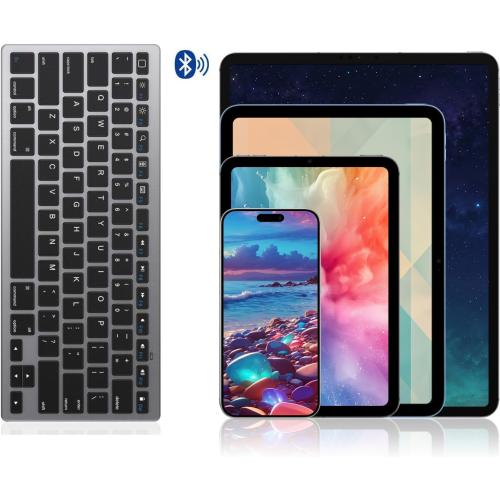 OMOTON Bluetooth Keyboard for iPad 10th Generation 9th, 8th, 7th, iPad Pro 13/12.9/11 inch, iPad Air/Mini, Wireless Keyboard for Bluetooth Enabled Devices