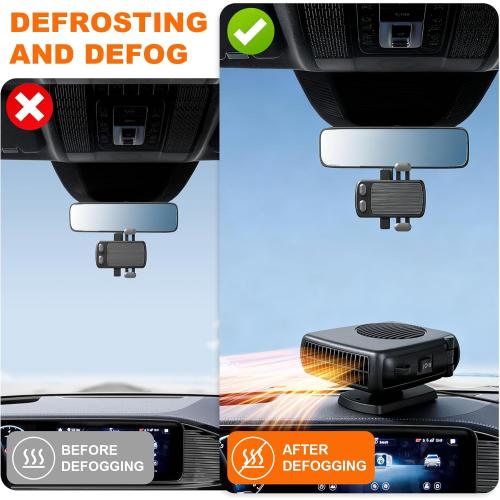12v 200W Car Heater, Portable Car Heater and Defroster,Windshield Defogger, Applicable All 12V Vehicles Car Heater