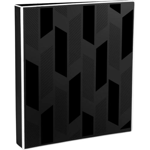 Avery Dual Effect Heavy-Duty 3 Ring Binder, 1 Inch Slant Rings, Black Binder (03218)