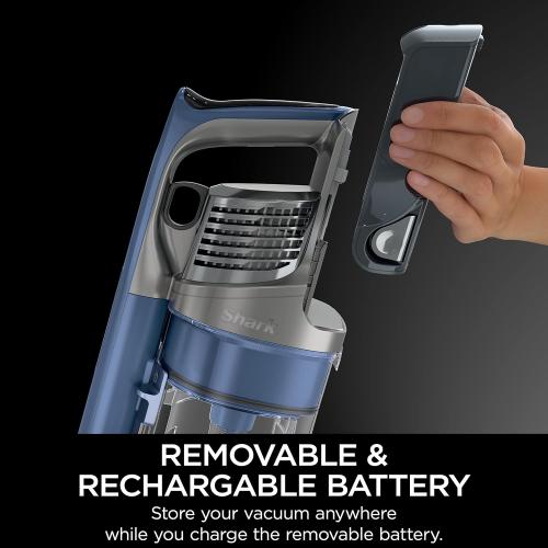 Shark Cordless Pet Plus Vacuum with HEPA Filter, Powerful Suction, Lightweight, 40min Runtime, Anti-Allergen Complete Seal, PowerFins, Self-Cleaning Brushroll, for Carpets & Hardfloors, Blue, IZ361H