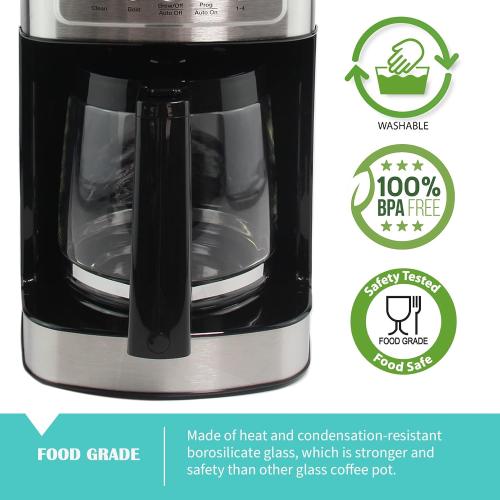 12-Cup Glass Coffee Carafe Replacement for Cuisinart Coffeemaker