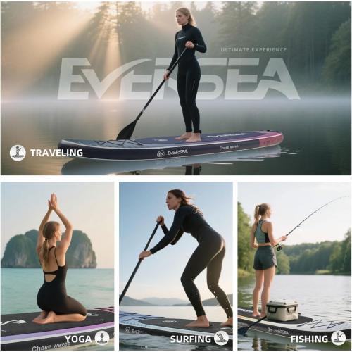 Inflatable Stand-Up Paddle Boards – Available 32/33/34 Widths Inflatable Paddle Board with SUP Accessories, Camera Mount, Basic All-Around SUP Board for All Skill Levels, Up to 450lbs