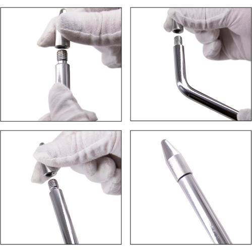Dent Repair Tools 6 Pieces of Dent Removal Rods with Awl Head Paintless Dent Removal Kit Car Auto Body Dent Removal of Hail Dents and Door Ding (6 PCS Rod 21 PCS Pen)