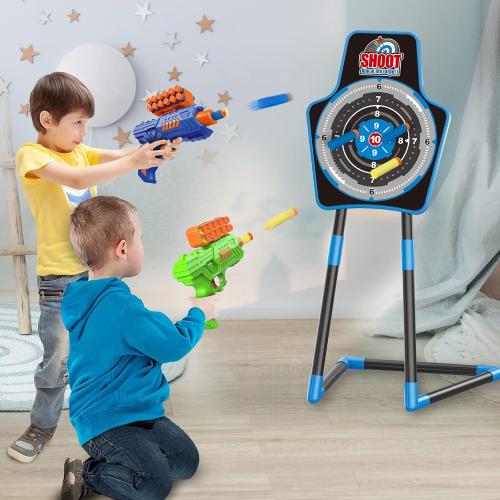 SpringFlower 2 Bow and Arrow Sets with LED Light-up,2 Foam Dart Guns for Kids 5 6 7 8 9 10  Years Old, Archery Set with Standing Target for Boys & Girl, Ideal Gift