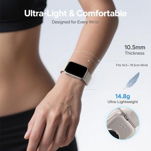 Fitness Tracker for Men & Women, 1.47” HD Smart Band, 24/7 Heart Rate & SpO2 Tracking, Sleep Monitor & Step Counter, 100  Sports Modes, 3ATM Waterproof, Compatible with Android & iOS, Beige