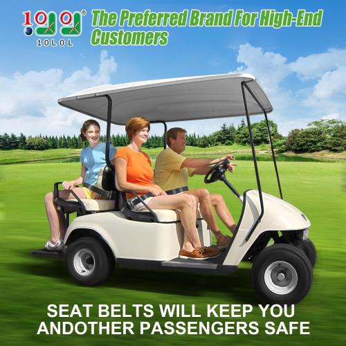 10L0L 4PCS Universal Retractable Golf Cart Seat Belt Kit for Yamaha, EZGO, Club Car, Fits Front Rear Seat (Not Include Bracket)