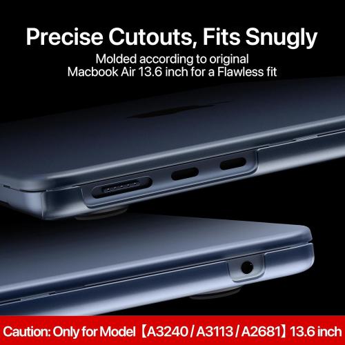 Matte Case for MacBook Air 13/13.6-inch (M4/M3/M2, 2022–2026 Models A3240 A3113 A2681), Lightweight | Scratch & Fingerprint Resistant | Closes Seamlessly | Ideal for Work, Travel & Study