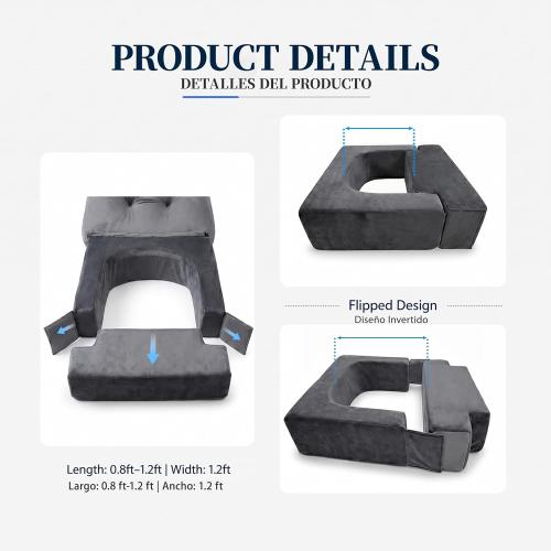 BBL Cushion, BBL Pillow After Surgery, Adjustable, Extra Thick, V-shape | Post Surgery Recovery Cushion to Prevent Bottoming Out, Almohada BBL, FSA&HSA Eligible
