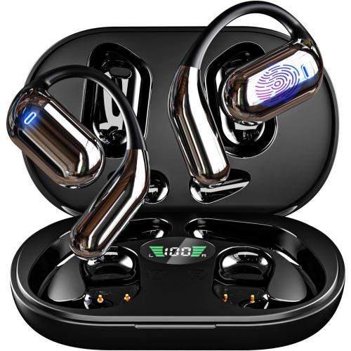 Black Real Time AI Language Translator Earbuds, 3 in 1 Wireless Earbuds with 144 Languages & Accents, 60Hr Battery & Charging Case, APP Enabled Translator Device for Travel, Business, iOS & Android (Black)
