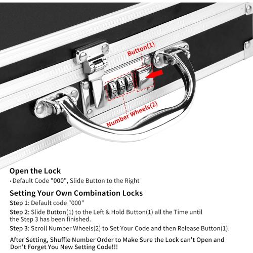 Clipboard with Storage Combination Lock Briefcase Clipboards Heavy Duty Box Metal Aluminum with Handle, Storage Clipboard Maximum Security, External & Built-in Clip Boards (Upgrade)
