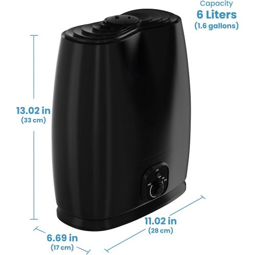 Everlasting Comfort 6L Humidifiers for Bedroom, Quiet 50HR Runtime No-Filter Supersized Cool Mist Humidifier Large Room for Whole House, Plants, Baby Nursery, Allergies, Dry Skin, Congestion, Indoor