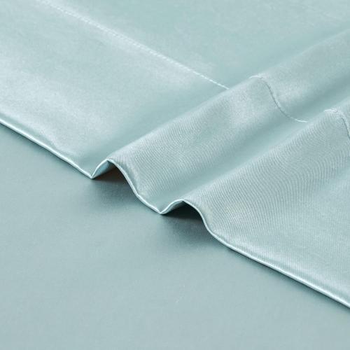 Silk Satin Bed Sheets, Full Size Sheets Set, Ultra Soft Silky Bedding Set with 18'' Extra Deep Pocket Fitted Sheet for High Mattress (Full, Aqua)
