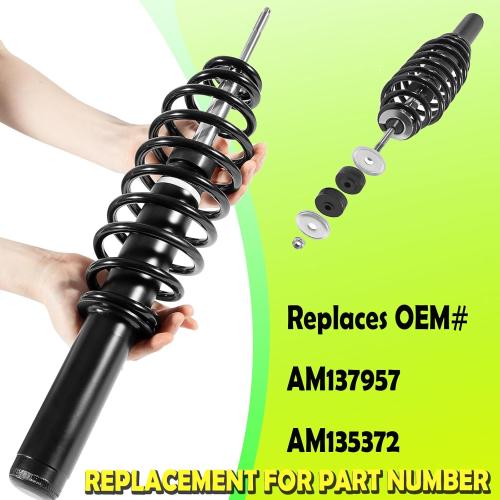 Front Left & Right Shock Absorber for John Deere Gator UTV HPX, HPX 615E, 815E, XUV620I, XUV850D,Replaces AM137957 AM135372 Front Coil-over Spring Shock Absorbers -1 piece